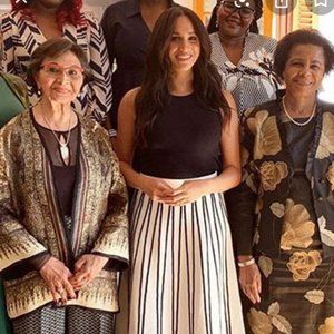 J Crew Stripe Flare Sweater Skirt AC472 Markle